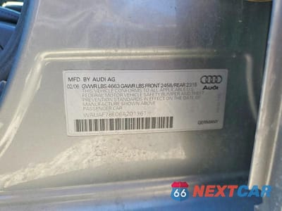 Zdjęcie 12 z 12 samochodu: 2006 AUDI A4 2 TURBO VIN:WAUAF78E06A201361 - miniatura