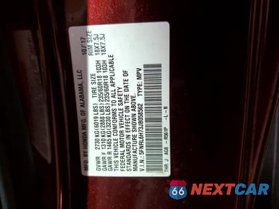 Zdjęcie 13 z 13 samochodu: 2018 HONDA ODYSSEY EXL VIN:5FNRL6H73JB058562 - miniatura
