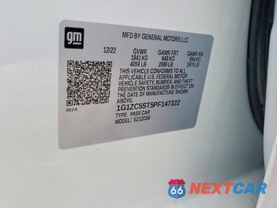 Zdjęcie 12 z 12 samochodu: 2023 CHEVROLET MALIBU LS VIN:1G1ZC5ST5PF147322 - miniatura