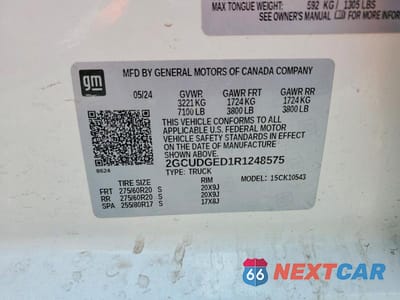 Zdjęcie 12 z 12 samochodu: 2024 CHEVROLET SILVERADO K1500 LTZ VIN:2GCUDGED1R1248575 - miniatura