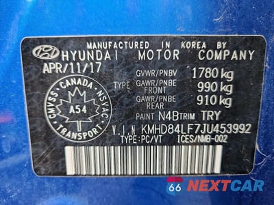 Zdjęcie 13 z 13 samochodu: 2018 HYUNDAI ELANTRA SEL VIN:KMHD84LF7JU453992 - miniatura