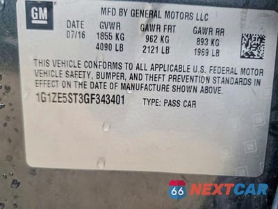 Zdjęcie 12 z 12 samochodu: 2016 CHEVROLET MALIBU LT VIN:1G1ZE5ST3GF343401 - miniatura