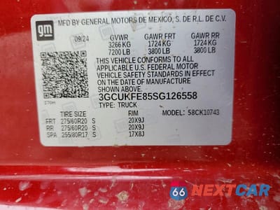 Zdjęcie 12 z 12 samochodu: 2025 CHEVROLET SILVERADO K1500 LT TRAIL BOSS VIN:3GCUKFE85SG126558 - miniatura