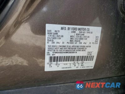 Zdjęcie 13 z 13 samochodu: 2021 FORD EXPLORER XLT VIN:1FMSK8DH6MGB09914 - miniatura