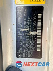 Zdjęcie 10 z 10 samochodu: 2007 BMW 335 I VIN:WBAWB73587P034089 - miniatura