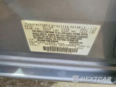 Zdjęcie 12 z 12 samochodu: 2009 NISSAN SENTRA 2.0 VIN:3N1AB61E89L636356 - miniatura