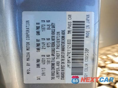 Zdjęcie 12 z 12 samochodu: 2014 MAZDA 3 GRAND TOURING VIN:JM1BM1W79E1121800 - miniatura