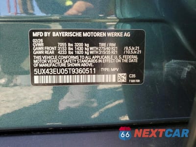 Zdjęcie 13 z 13 samochodu: 2026 BMW X5 XDRIVE50E VIN:5UX43EU05T9360511 - miniatura