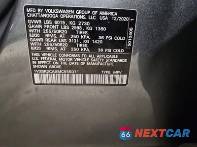 Zdjęcie 13 z 13 samochodu: 2021 VOLKSWAGEN ATLAS SEL VIN:1V2BR2CAXMC555071 - miniatura