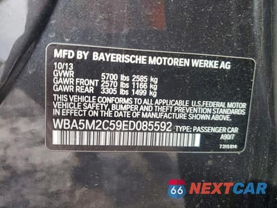 Zdjęcie 12 z 12 samochodu: 2014 BMW 535 IGT VIN:WBA5M2C59ED085592 - miniatura