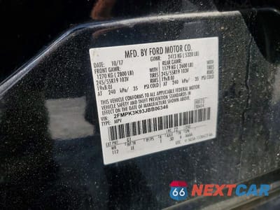 Zdjęcie 13 z 13 samochodu: 2018 FORD EDGE TITANIUM VIN:2FMPK3K93JBB06346 - miniatura