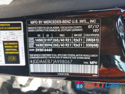 Zdjęcie 13 z 13 samochodu: 2018 MERCEDES-BENZ GLE 43 AMG VIN:4JGDA6EB7JA998067 - miniatura