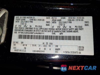 Zdjęcie 13 z 13 samochodu: 2015 FORD ESCAPE SE VIN:1FMCU0GX8FUA08011 - miniatura