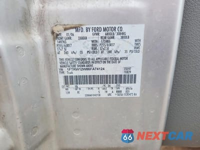 Zdjęcie 12 z 12 samochodu: 2006 FORD F150 SUPERCREW VIN:1FTRW12W86FA74124 - miniatura