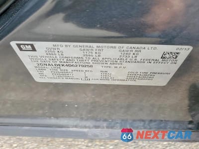 Zdjęcie 13 z 13 samochodu: 2013 CHEVROLET EQUINOX LT VIN:2GNALDEK4D6279258 - miniatura