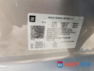 Zdjęcie 13 z 13 samochodu: 2019 GMC YUKON XL C1500 SLE VIN:1GKS1FKC9KR110256 - miniatura