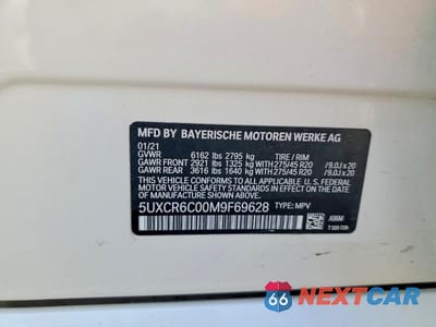 Zdjęcie 13 z 13 samochodu: 2021 BMW X5 XDRIVE40I VIN:5UXCR6C00M9F69628 - miniatura