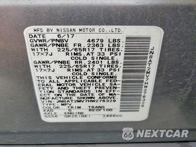Zdjęcie 13 z 13 samochodu: 2017 NISSAN ROGUE S VIN:JN8AT2MV7HW276329 - miniatura