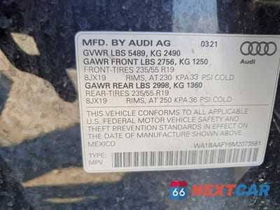Zdjęcie 13 z 13 samochodu: 2021 AUDI Q5 PREMIUM PLUS VIN:WA1BAAFY6M2073581 - miniatura
