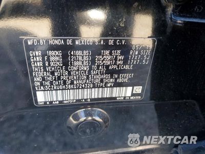 Zdjęcie 13 z 13 samochodu: 2019 HONDA HR-V LX VIN:3CZRU6H38KG724329 - miniatura