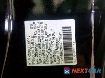 Zdjęcie 13 z 13 samochodu: 2025 HONDA ODYSSEY EXL VIN:5FNRL6H62SB020779 - miniatura