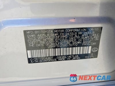 Zdjęcie 12 z 12 samochodu: 2011 LEXUS IS 250 BASE VIN:JTHBF5C21B5132772 - miniatura