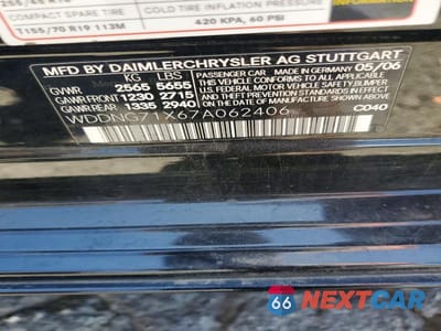 Zdjęcie 12 z 12 samochodu: 2007 MERCEDES-BENZ S 550 VIN:WDDNG71X67A062406 - miniatura