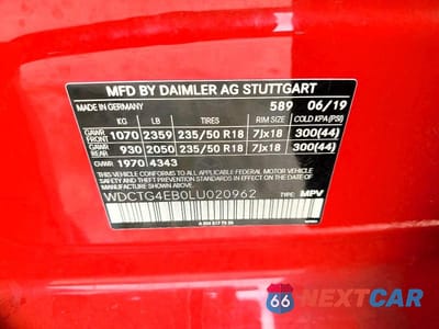 Zdjęcie 14 z 14 samochodu: 2020 MERCEDES-BENZ GLA 250 VIN:WDCTG4EB0LU020962 - miniatura