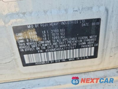 Zdjęcie 12 z 12 samochodu: 2010 SUBARU LEGACY 3.6R VIN:4S3BMDA65A2217587 - miniatura