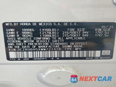 Zdjęcie 12 z 12 samochodu: 2021 HONDA HR-V EX VIN:3CZRU6H5XMM727478 - miniatura