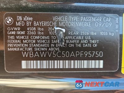Zdjęcie 12 z 12 samochodu: 2010 BMW 328 XI SULEV VIN:WBAWV5C50APF95750 - miniatura