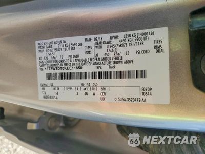Zdjęcie 13 z 13 samochodu: 2019 FORD F350 SUPER DUTY VIN:1FT8W3DT0KEE11850 - miniatura