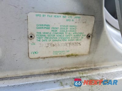 Zdjęcie 12 z 12 samochodu: 2003 SUBARU FORESTER 2.5XS VIN:JF1SG65633H745325 - miniatura
