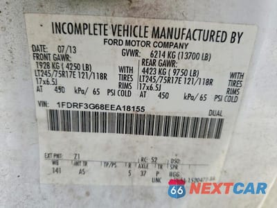 Zdjęcie 12 z 12 samochodu: 2014 FORD F350 SUPER DUTY VIN:1FDRF3G68EEA18155 - miniatura