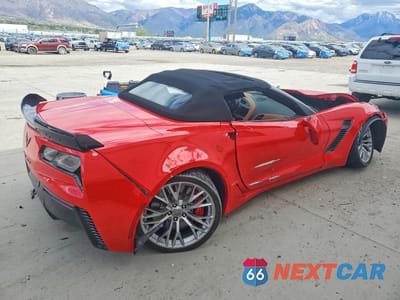 Trzecie zdjęcie samochodu z tyłu: 2019 CHEVROLET CORVETTE Z06 3LZ VIN:1G1YU3D66K5605307 - miniatura