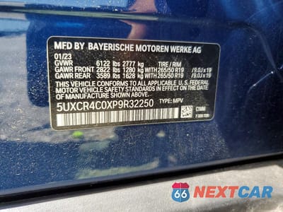 Zdjęcie 12 z 12 samochodu: 2023 BMW X5 SDRIVE 40I VIN:5UXCR4C0XP9R32250 - miniatura