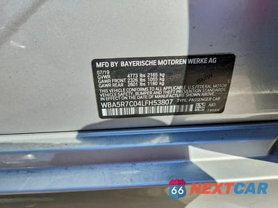 Zdjęcie 12 z 12 samochodu: 2020 BMW 330XI VIN:WBA5R7C04LFH53807 - miniatura