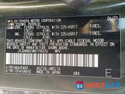 Zdjęcie 13 z 13 samochodu: 2021 LEXUS NX 300 BASE VIN:JTJDARBZ4M2198376 - miniatura