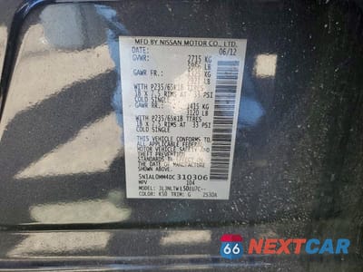 Zdjęcie 13 z 13 samochodu: 2013 INFINITI JX35 BASE VIN:5N1AL0MM4DC310306 - miniatura