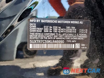 Zdjęcie 13 z 13 samochodu: 2019 BMW X3 SDRIVE30I VIN:5UXTR7C59KLR46990 - miniatura
