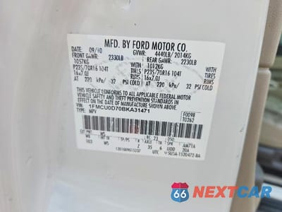 Zdjęcie 13 z 13 samochodu: 2011 FORD ESCAPE XLT VIN:1FMCU0D70BKA31471 - miniatura