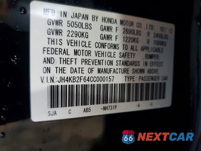 Zdjęcie 13 z 13 samochodu: 2012 ACURA RL VIN:JH4KB2F64CC000157 - miniatura