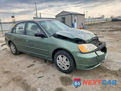 Czwarte zdjęcie samochodu z boku: 2003 HONDA CIVIC LX VIN:2HGES155X3H597699 - miniatura