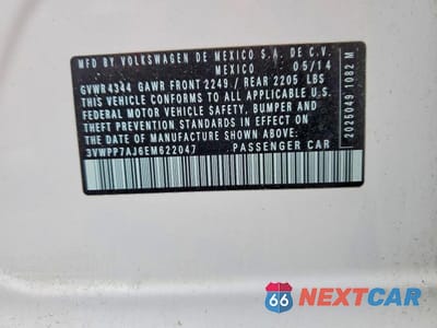 Zdjęcie 12 z 12 samochodu: 2014 VOLKSWAGEN JETTA S VIN:3VWPP7AJ6EM622047 - miniatura
