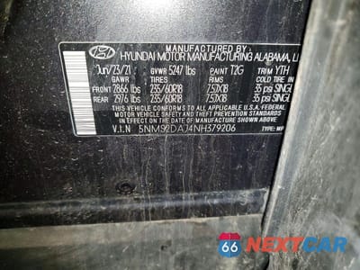 Zdjęcie 13 z 13 samochodu: 2022 HYUNDAI SANTA FE SEL VIN:5NMS2DAJ4NH379206 - miniatura