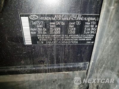 Zdjęcie 13 z 13 samochodu: 2022 HYUNDAI SANTA FE SEL VIN:5NMS2DAJ4NH379206 - miniatura