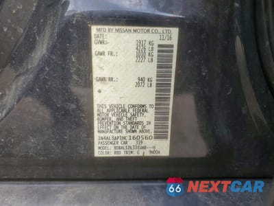 Zdjęcie 12 z 12 samochodu: 2017 NISSAN ALTIMA 2.5 SV VIN:1N4AL3AP1HC160560 - miniatura