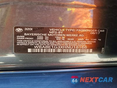 Zdjęcie 12 z 12 samochodu: 2017 BMW 320 I VIN:WBA8E1G3XHNU18166 - miniatura
