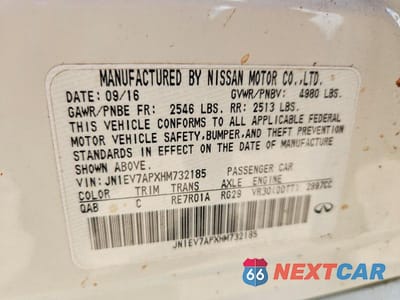 Zdjęcie 12 z 12 samochodu: 2017 INFINITI Q50 3.0T PREMIUM VIN:JN1EV7APXHM732185 - miniatura