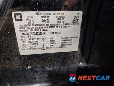 Zdjęcie 12 z 12 samochodu: 2014 CHEVROLET SILVERADO K1500 LT VIN:1GCVKREC8EZ253416 - miniatura